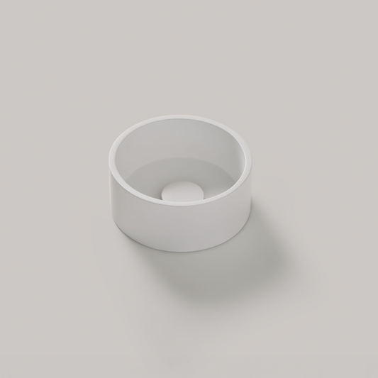 Mineralguss-Handwaschbecken rund für das Gäste-WC, ø 25 cm – Minera Ida